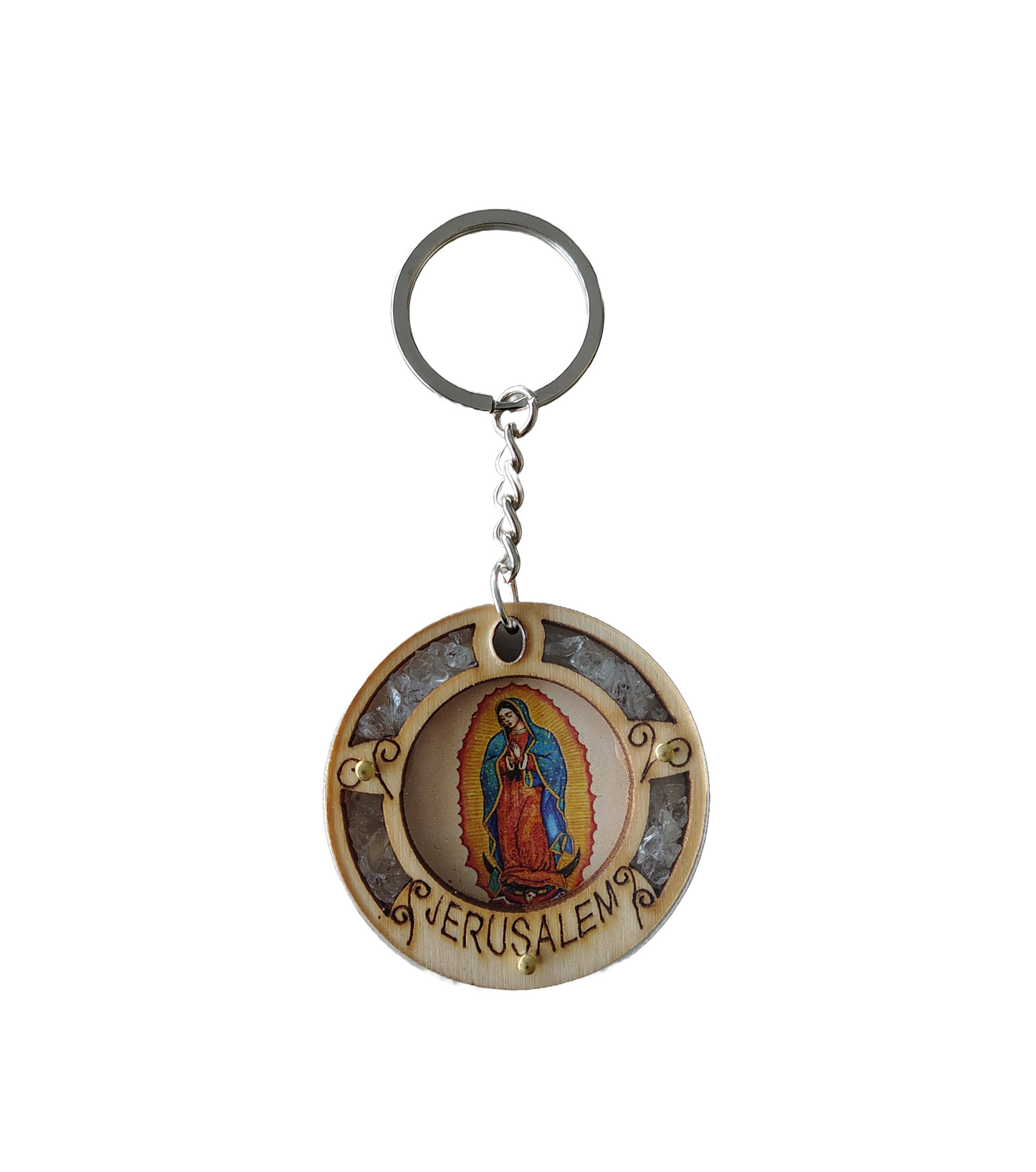Our Lady of Guadalupe Round Keychain