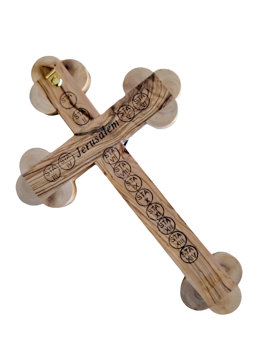 Mother of Pearl Olivewood Wall Cross - 27.5 cm