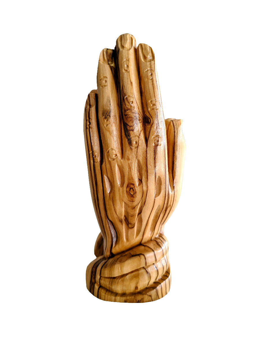Olivewood Praying Hands - 15 cm