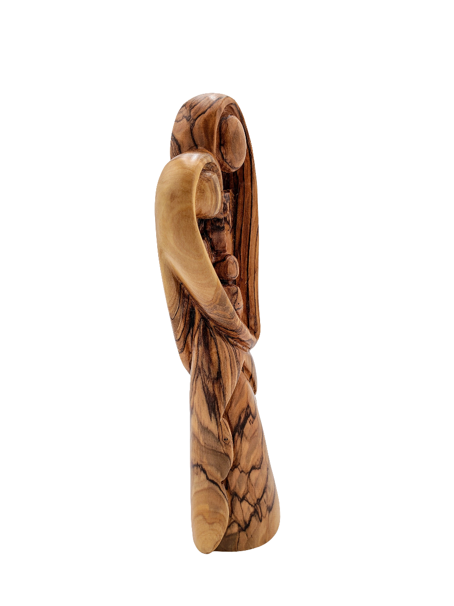 Olivewood Holy Family Statuette - 25 cm