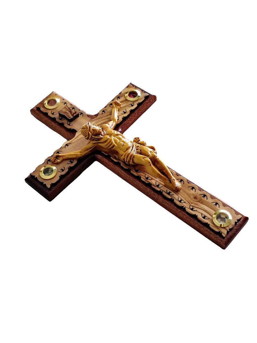Olivewood Wall Cross - 25 cm