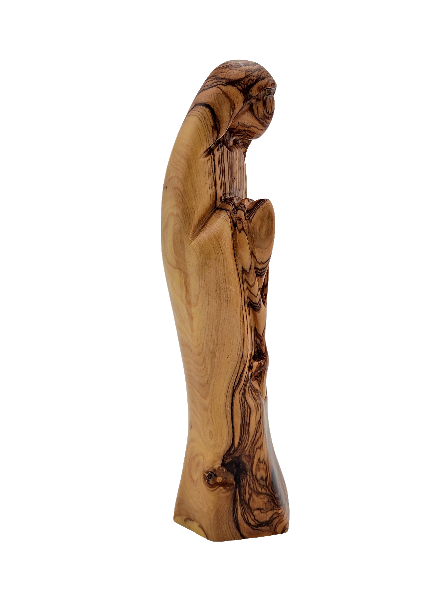 Olivewood Statuette of the Virgin Mary - 19.5 cm