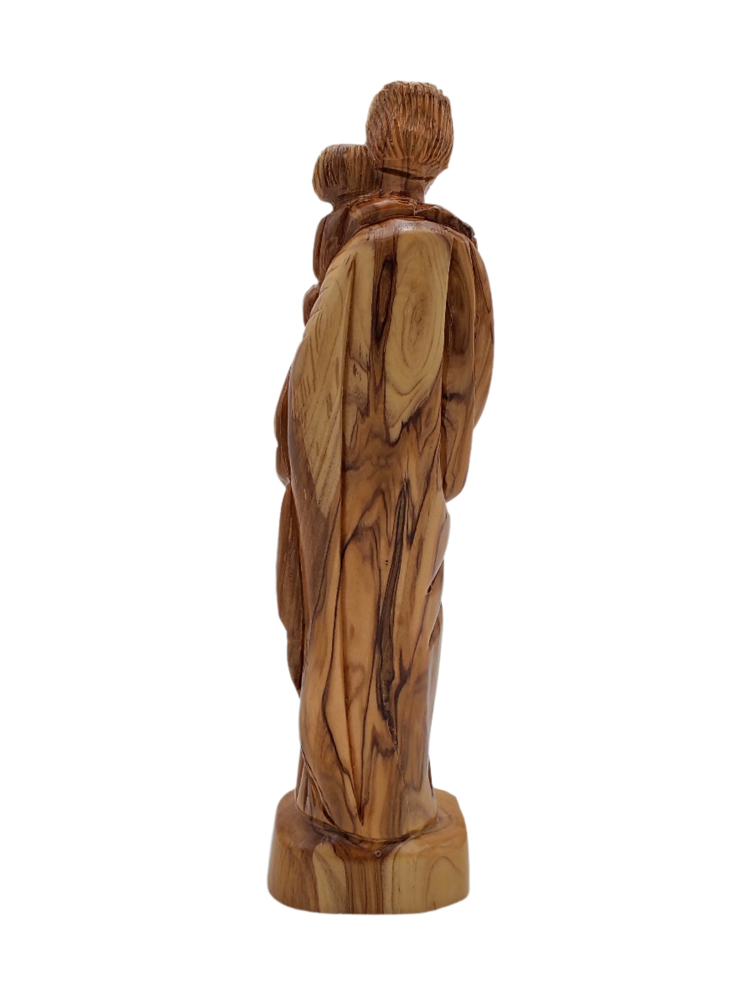 Olivewood Statuette of Joseph and baby Jesus - 27 cm