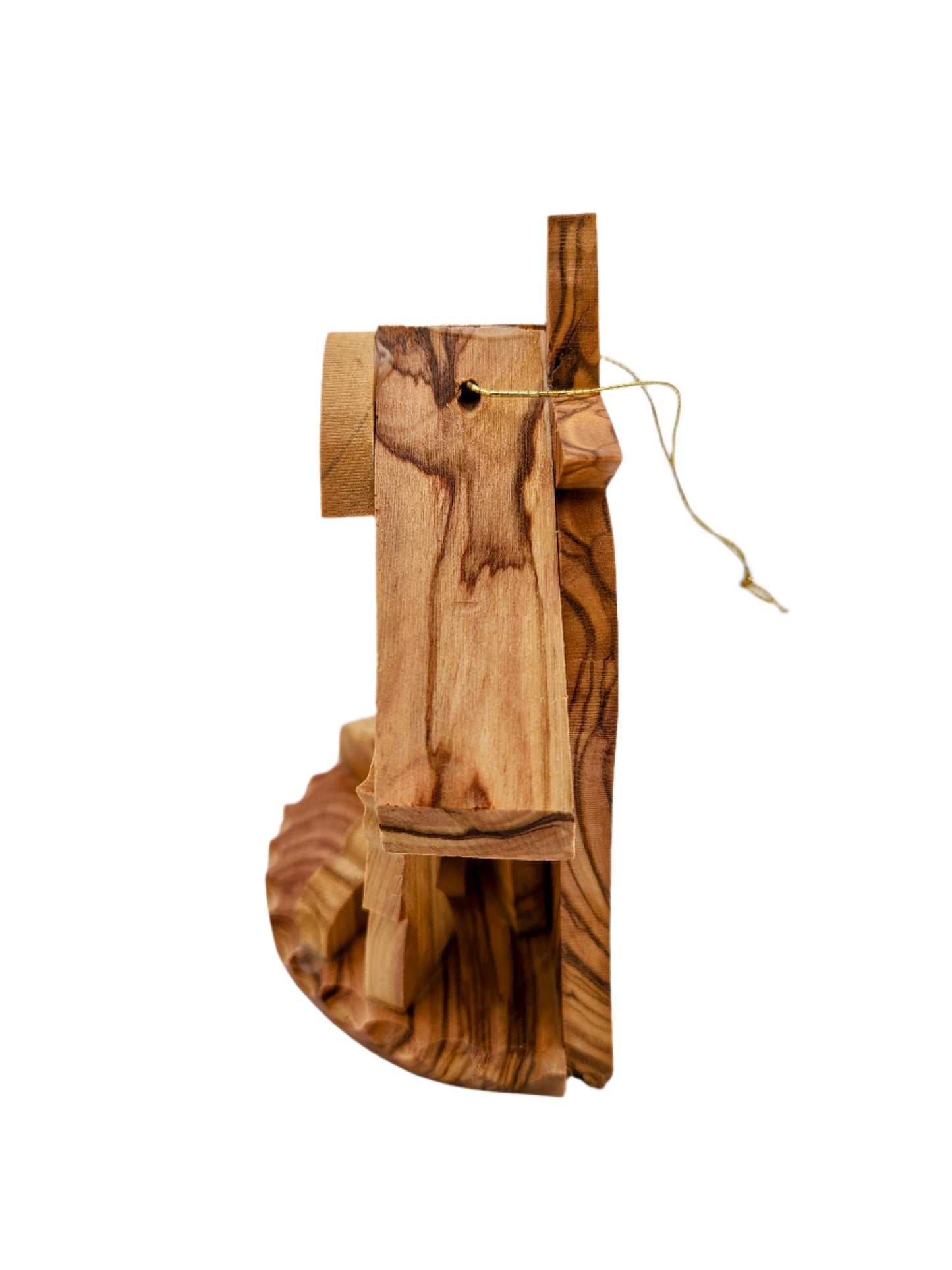 Olivewood Nativity Scene Christmas Tree Decoration - 11 cm x 9 cm