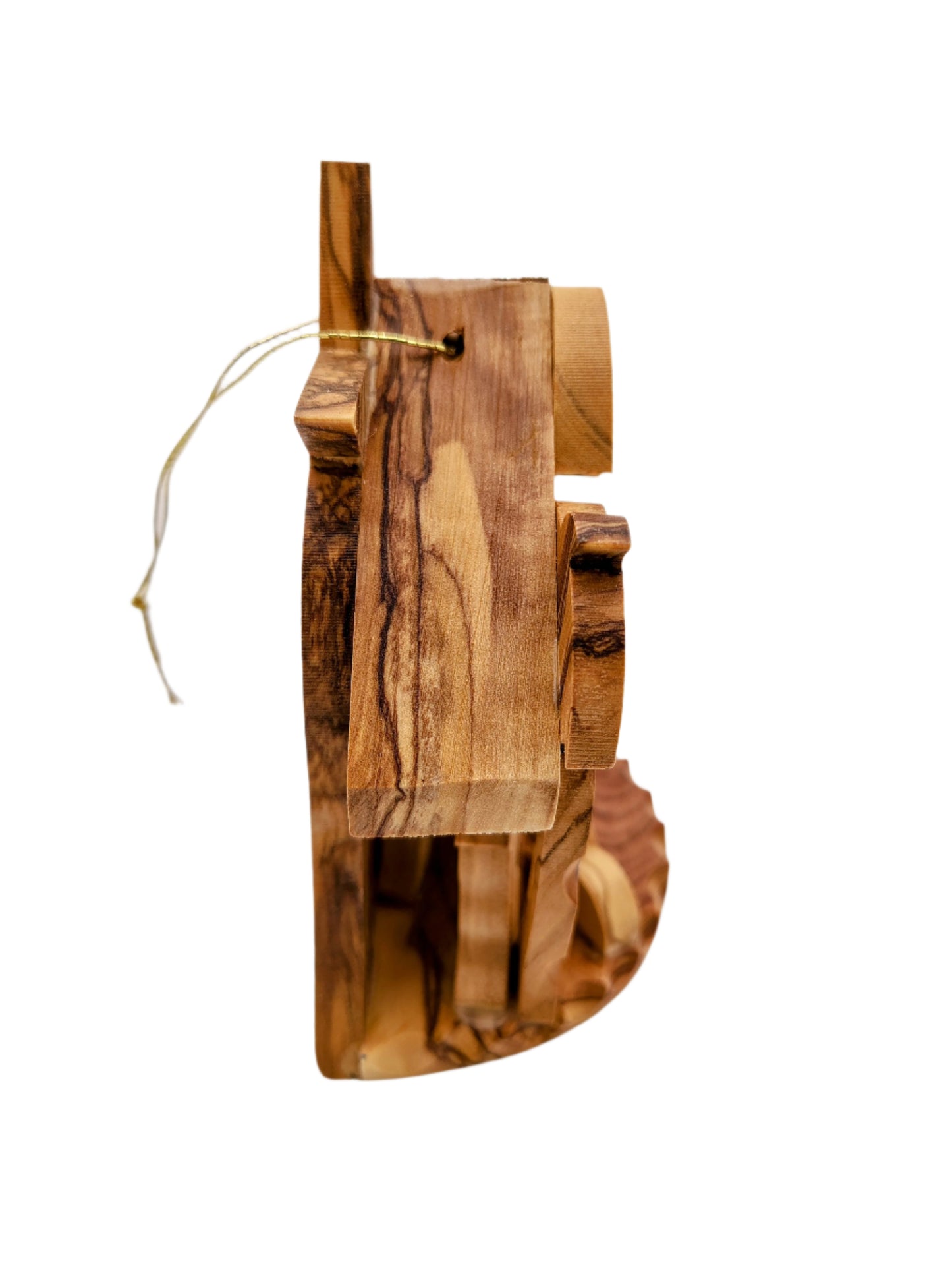 Olivewood Nativity Scene Christmas Tree Decoration - 11 cm x 9 cm
