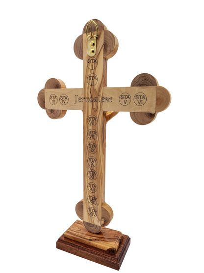 Large Olivewood Cross Rounded Edges - 42 cm