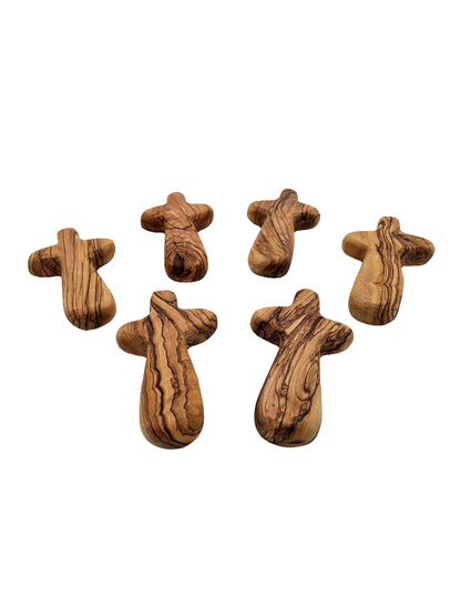 Olivewood Comfort Palm Cross - 11 cm