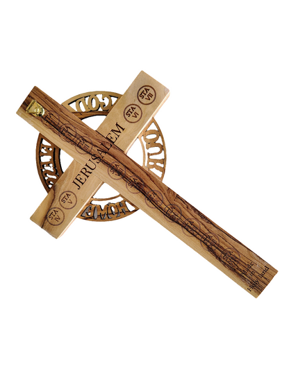 Olivewood God Bless Our Home Cross - 24.5 cm