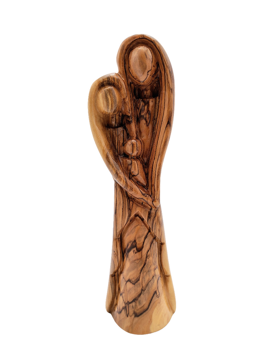 Olivewood Holy Family Statuette - 25 cm
