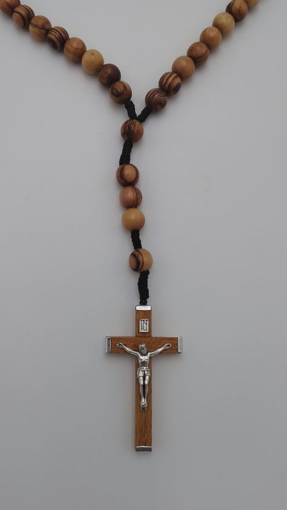 Olivewood Rosary Beads Necklace
