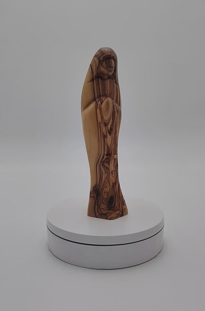 Olivewood Statuette of the Virgin Mary - 19.5 cm