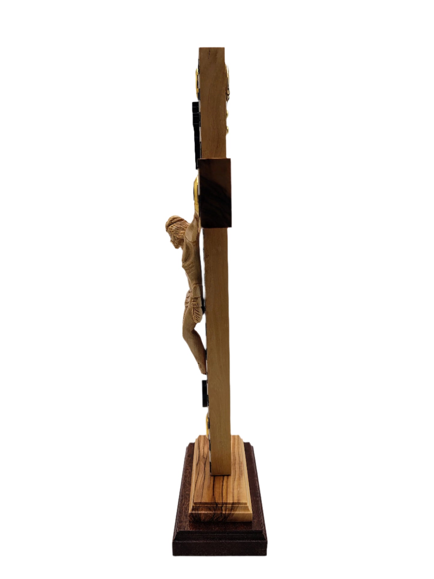 Mother of Pearl Olivewood Cross - 38.5 cm