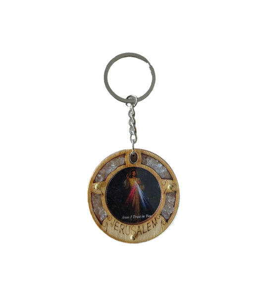 Jesus I Trust in You Round Keychain